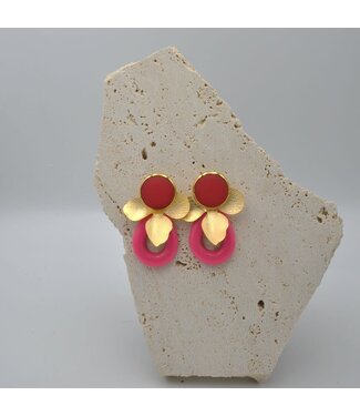 Maison Cachet Oorring Feuilles Magentha