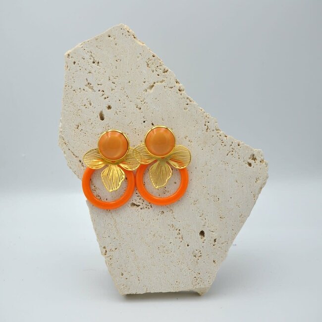 Maison Cachet Oorring Halo Orange