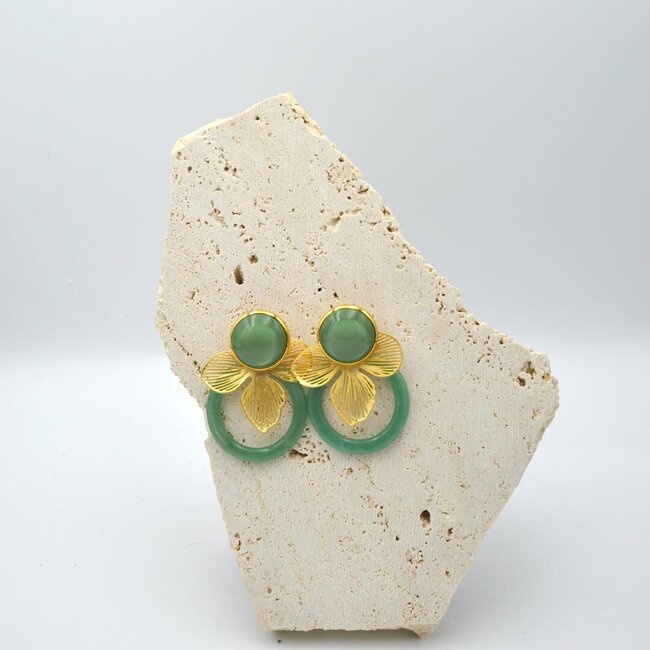 Maison Cachet Oorring Halo Aqua