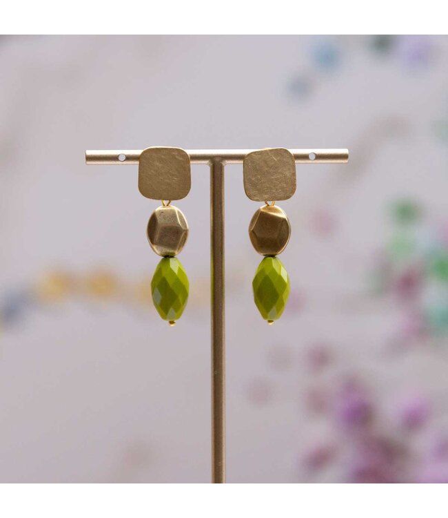 Flo Jewelry Oorring Annika Gold/Green