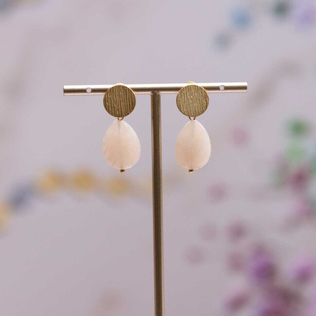 Flo Jewelry Oorring Adele Gold/Pink