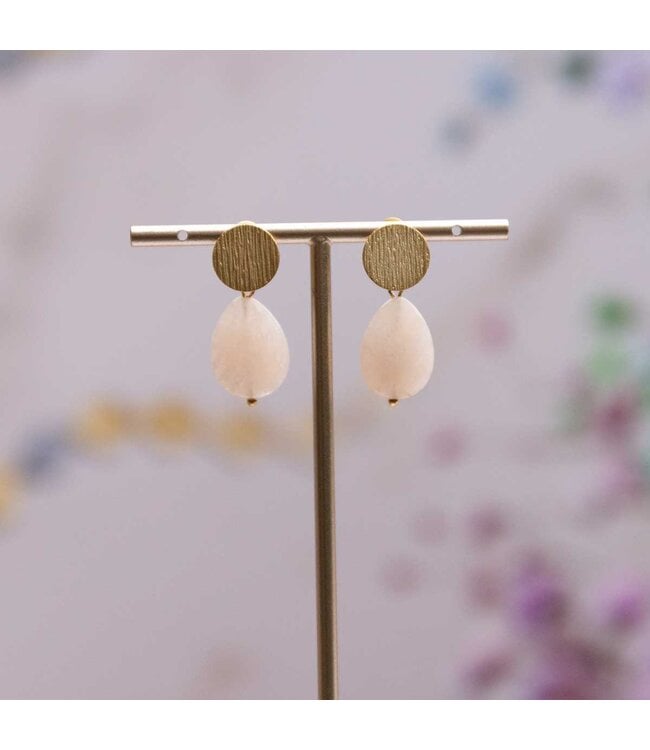 Flo Jewelry Oorring Adele Gold/Pink