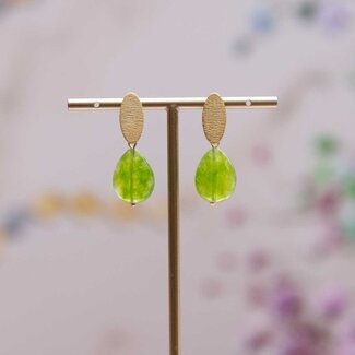 Flo Jewelry Oorring Aline Gold/Green