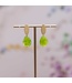 Flo Jewelry Oorring Aline Gold/Green