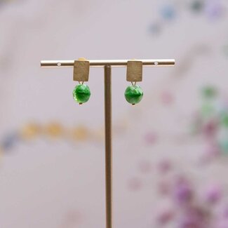 Flo Jewelry Oorring Alice Gold/Green