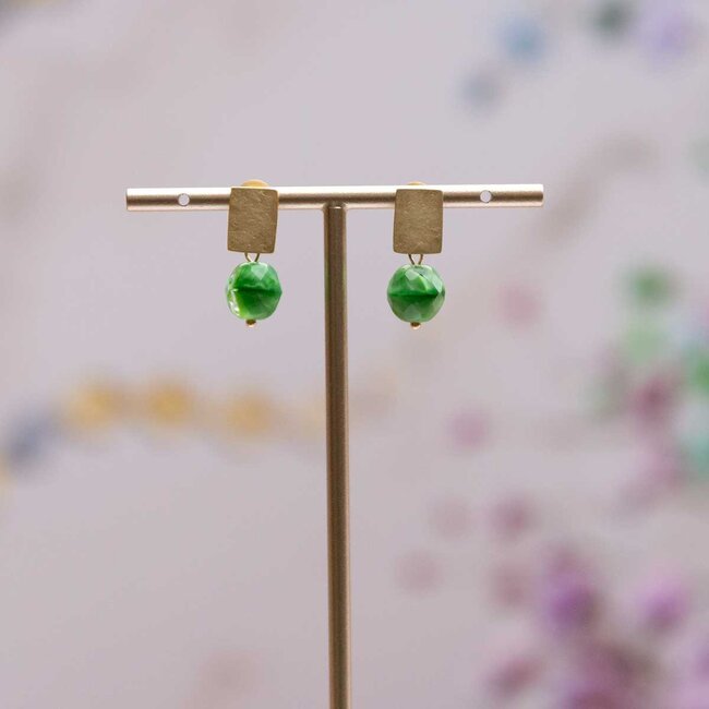 Flo Jewelry Oorring Alice Gold/Green