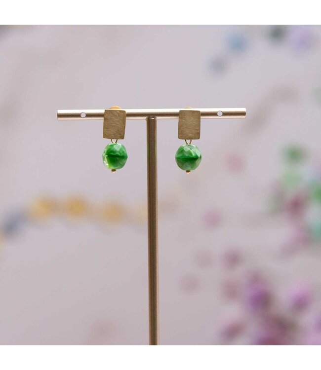 Flo Jewelry Oorring Alice Gold/Green