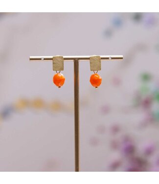 Flo Jewelry Oorring Alice Gold/Orange