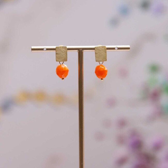 Flo Jewelry Oorring Alice Gold/Orange