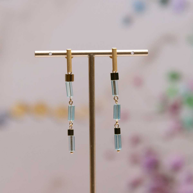 Flo Jewelry Oorring Alana Gold/Blue