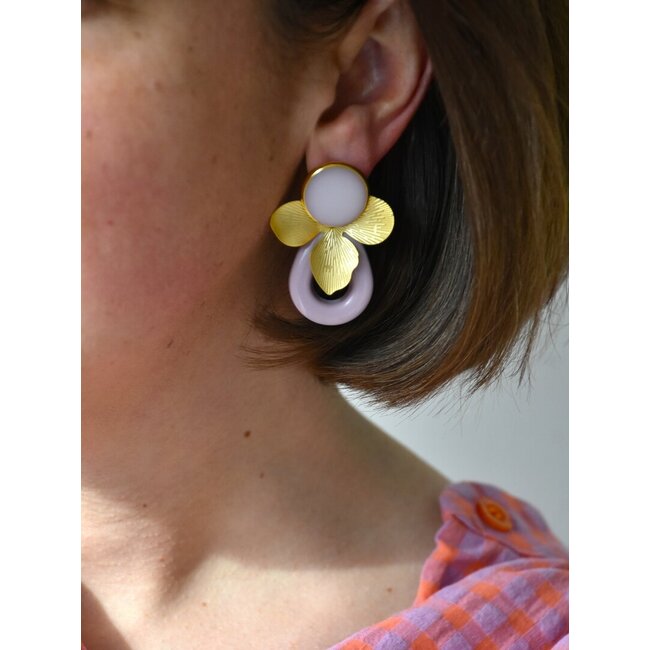 Maison Cachet Oorring Feuilles Orchidée