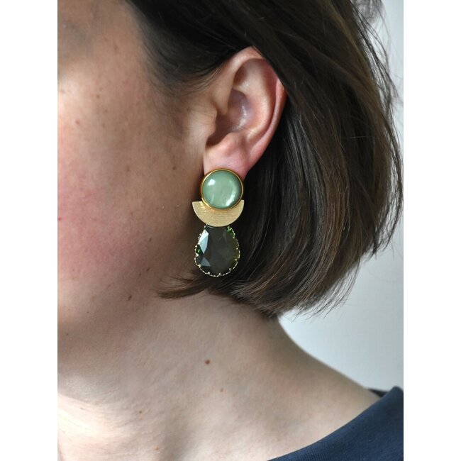 Maison Cachet Oorring Lustre Aqua