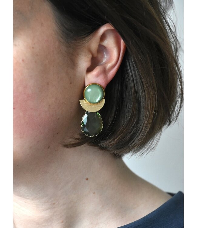 Maison Cachet Oorring Lustre Aqua