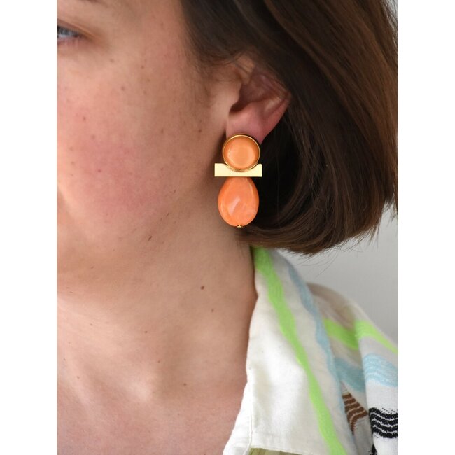 Maison Cachet Oorring Barres Oranges