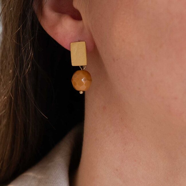 Flo Jewelry Oorring Alice Gold/Brown