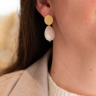 Flo Jewelry Oorring Adele Gold/Pink