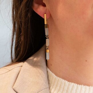 Flo Jewelry Oorring Alana Gold/Blue