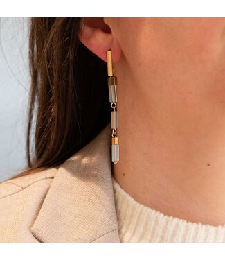 Flo Jewelry Oorring Alana Gold/Blue