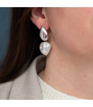 Flo Jewelry Oorring Anouk Silver/Pearl