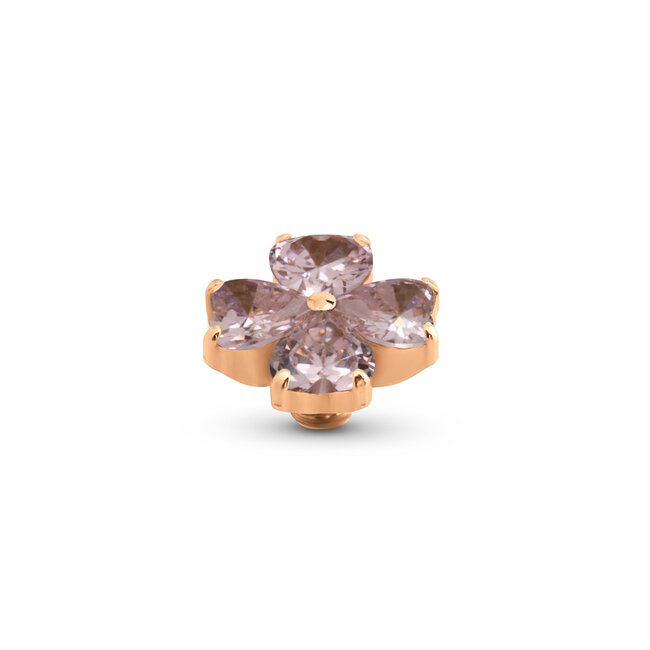 MelanO Twisted Heart Clover Diamond l pink