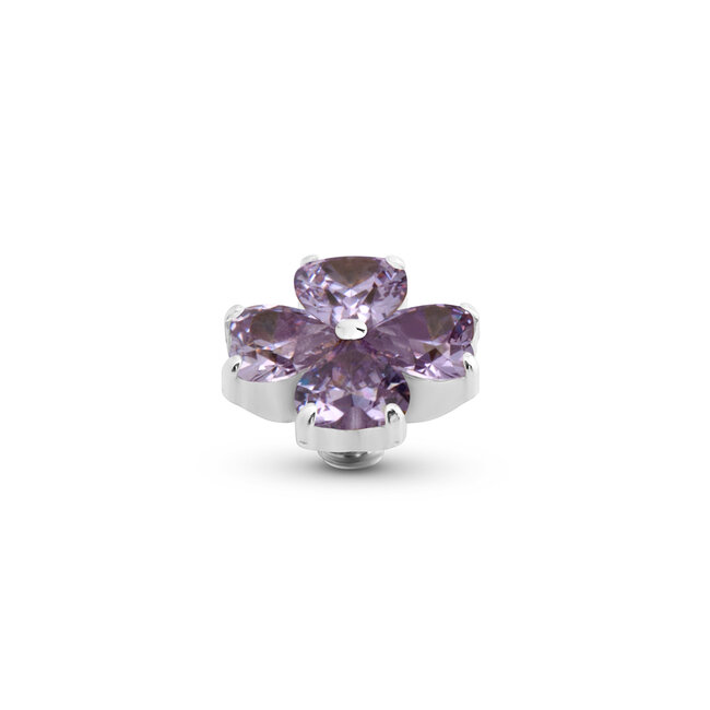 MelanO Twisted Heart Clover Lavender