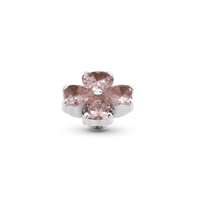 MelanO Twisted Heart Clover Diamond l pink
