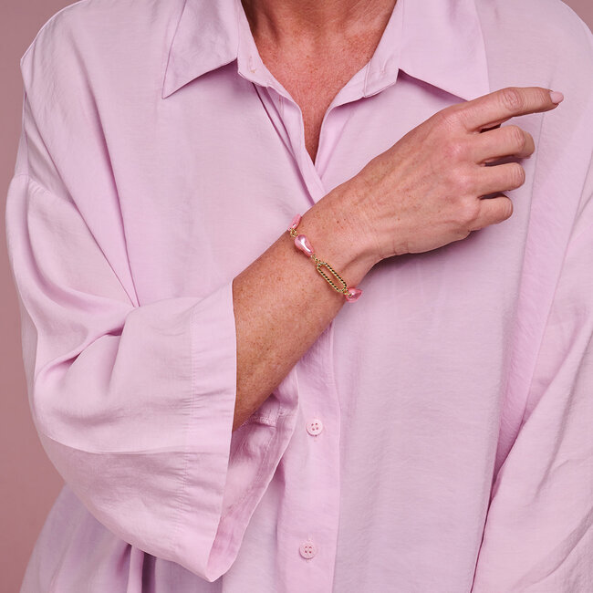 Les Cordes Armband Dadelief Lichtroze