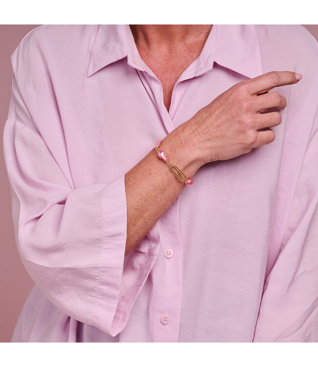 Les Cordes Armband Dadelief Lichtroze