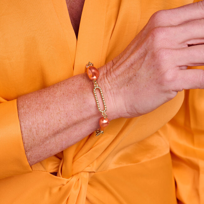 Les Cordes Les Cordes - Armband Dadelief Oranje