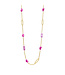 Les Cordes Halsketting Dadelief Fuchsia