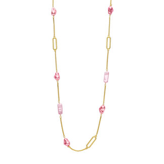 Les Cordes Halsketting Dadelief Lichtroze