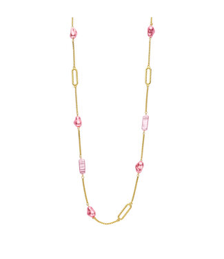 Les Cordes Halsketting Dadelief Lichtroze