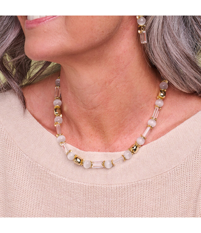 Les Cordes Halsketting Dadu Wit