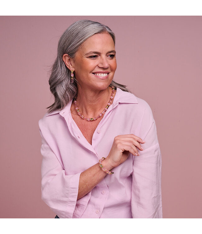 Les Cordes Halsketting Dadu Roze