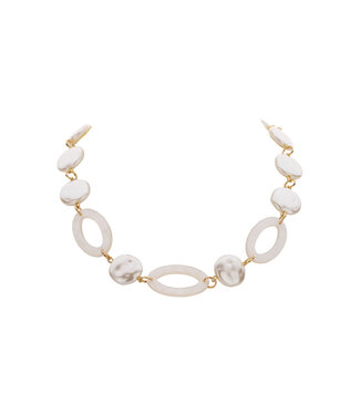 Les Cordes Halsketting Karn Wit