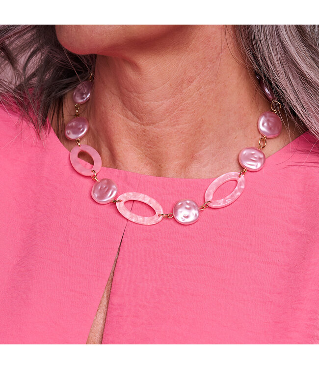 Les Cordes Halsketting Karn Roze