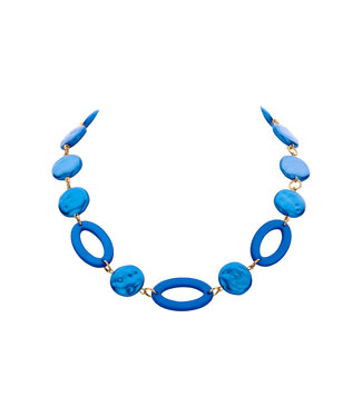 Les Cordes Halsketting Karn Blauw