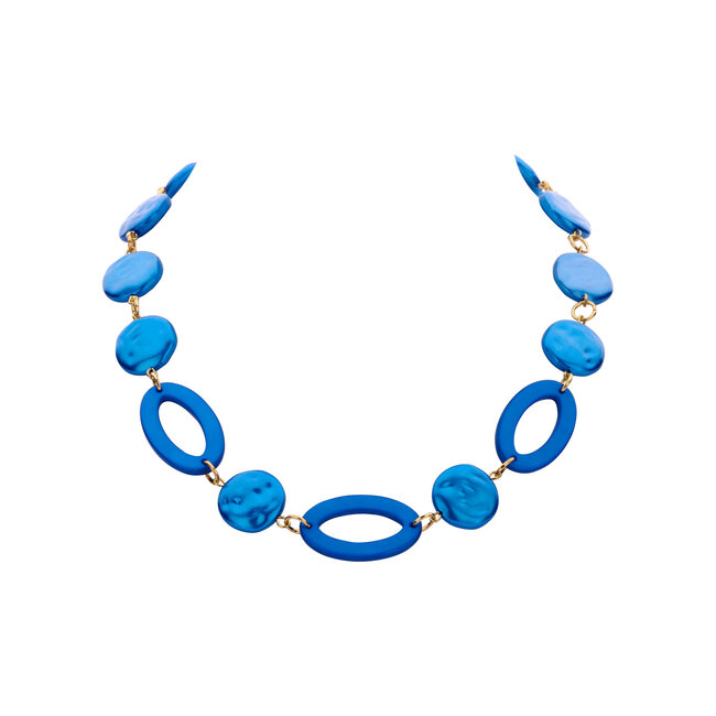 Les Cordes Halsketting Karn Blauw