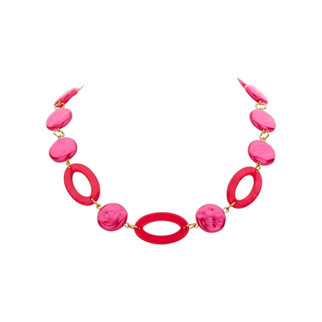 Les Cordes Halsketting Karn Fuchsia