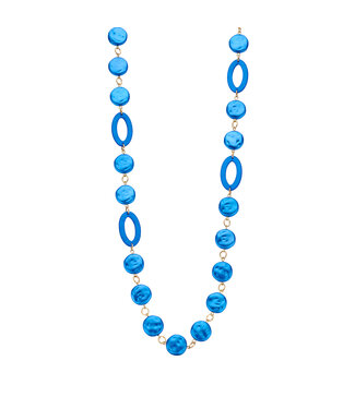 Les Cordes Halsketting Karnlang Blauw