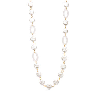 Les Cordes Les Cordes - Halsketting Karnlang Wit