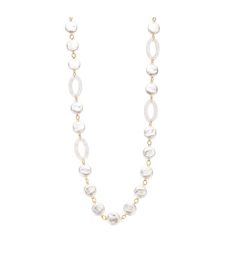 Les Cordes Les Cordes - Halsketting Karnlang Wit