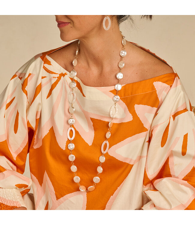 Les Cordes Les Cordes - Halsketting karnlang Wit