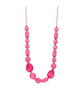 Les Cordes Halsketting Kasper Fuchsia