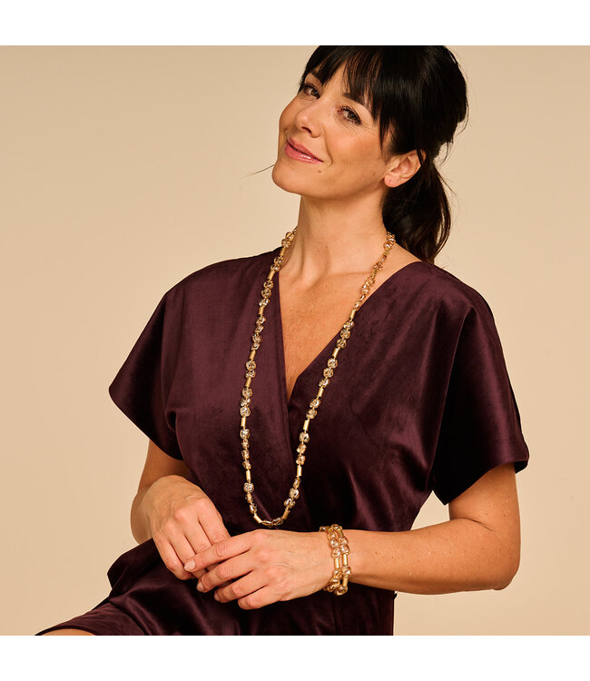 Les Cordes Halsketting Pan89 Beige