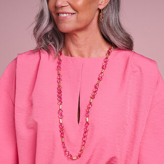 Les Cordes Halsketting Pan89 Fuchsia