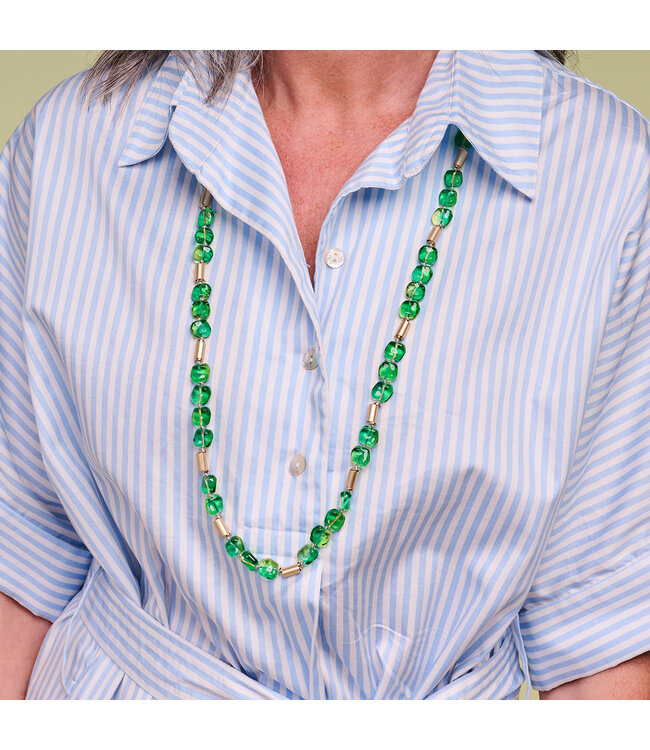 Les Cordes Halsketting Pan 89 Groen