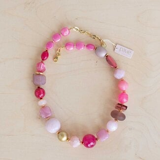 Paviè Halsketting Carlina Fucsia