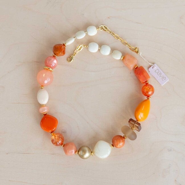 Paviè Halsketting Carlina Arancione