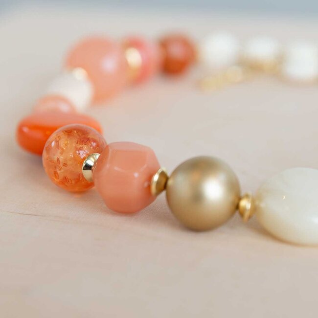 Paviè Halsketting Carlina Arancione